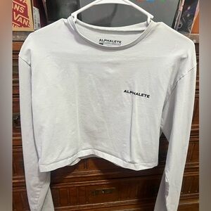 Woman’s alphalete lifestyle fit cropped long sleeve shirt